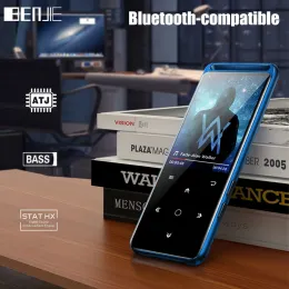 Jogador Benjie Mini HiFi Players com Bluetooth 5.0 Smart Touch Screen Audio Music Player Portable FM Radio Ebook Voice Recorder Walkman