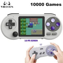 Gracze SF2000 Mini Portable Video Console10000 Gry retro 3,0 -calowe IPS Ekran Handheld Console for Gameboy GBA SNES NES MD