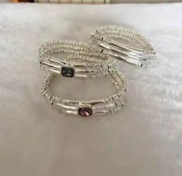 Charm Bracelets HSC 2024 UNODE 50 스페인어 판매 패션 절묘한 파란색 보석 3 열 팔찌 여성 낭만적 인 보석 선물