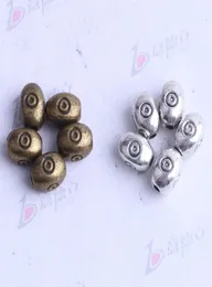 oval mit Bot-Abstandshalter-Perlen-Charm, 750 Stück, 7454 mm, antikes Silberbronze, Zinklegierung für DIY-Anhänger, Schmuckherstellung, Zubehör 25063217