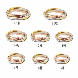 Designer Ring Fashion 3 in 1 anelli amano fidanzamento in oro matrimonio uomo donna set anelli in acciaio gioielli