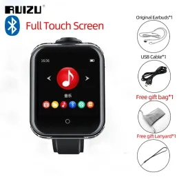 Jogadores Ruizu M8 Full Touch Screen Bluetooth MP3 Player 8GB Wearable Mini Clip Sport Music Player Suporte FM Radio Recorder EBook Video