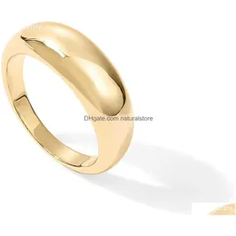 Naszyjniki wisiorek Pavoi 14K Gold Gold Dome Pierścień Kopica Prążki Układki Syget do upuszczania biżuterii