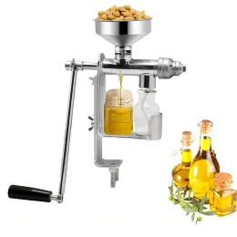 Pressers Manual Oil Press Machine Rostfritt stål Kall Hot Press Oil Maker för NUTS Seed Home Oil Presser Maker Machine