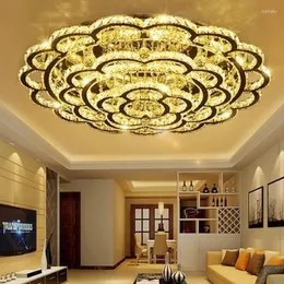 Ceiling Lights Modern Plum Blossom Led Chandeliers Lamp Lustre Crystal Chrome Metal Bedroom Chandelier Lighting Dimmable