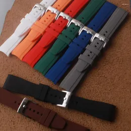 Cinturini per orologi cinturino in silicone con estremità curva cinturino verde grigio 18mm 20mm 22mm 21mm uomo braccialetto morbido accessori adatti Samsung uomo Samrt