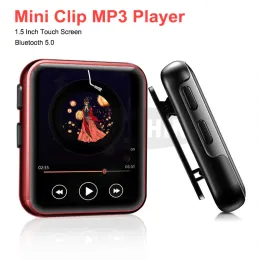 Lettore Bluetooth Lettore musicale Mp3 Mini clip portatile Touch screen da 1,5 pollici HIFI Lettore Mp3 Supporto per la navigazione delle immagini Funzione FM