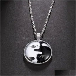 Anhänger Halsketten Neue Tier Aussage Halskette Für Frauen Mode Frau Männer Yin Yang Katze Anhänger Choker Halsketten Schmuck Geschenk Mit Li Dhxyi