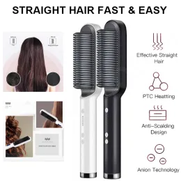 Brushes Professional Hair Curler Hair Straightening Comb Ceramic Straightening Styling Tools Straighteners Curling Hair Iron Hair Brush