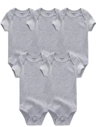 baby rompers 100 Cotton short sleeves infant Solid Costumes onesie newborn boy girls Jumpsuit 012M265B5132188