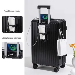 Designers Travel Suitcase Luggage Luxurys Men Travel Suitcase With Wheels Rolling Luggage Trolley Boarding MultiFunctional Carry on Cup Holder Suitcases