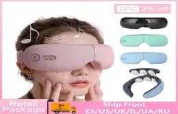 Bluetooth Smart Vibration Eye Massager Dispositivo per la cura Comprimere Occhiali Strumento Musica Protezione pieghevole 2101084302973