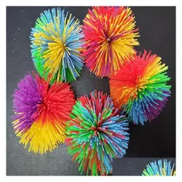 Decompression Toy Sile Koosh Ball Sensory Fidget Toys Stretchy Rubber Pom Dough Balls Rainbow Dna Relief Popper Autism Adhd Active Fin Dhe8T