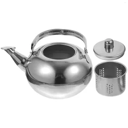 Dinnerware Sets Stainless Steel Tea Pot Stove Whistling Kettle Kitchen Coffee Metal Water For Office Home El Use 1 5L