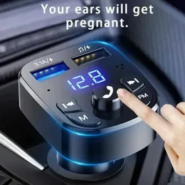 Bluetooth Car Kit FM Transmitter Bluetooth Wireless Car kit Handfree Dual USB Car Charger 2.1A MP3 Music TF Card U disk AUX PlayerL2402