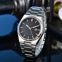 レディースウォッチPRX Quartz Luxury Watch Men Stainless Steel Orologio Luxury Wristwatch Lady Formal Black White Blue1853 Movement Relojes XB016