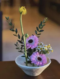 Planters Pots Ceramic Seedpod Japanese Ikebana Floral Arrangement Vase Flower Pot Bowl Desktop Decoration 240227