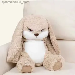 Pluszowe lalki 35/45 cm Angry Rabbit Bunny Duży rozmiar zabawka Śliczna zwierzę zwierzęta lalka kawaii miękkie wypchane lalki dekoracje urodzinowe prezenty urodzinowe Q240227