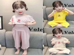 Vidmid Cotton Children Suit Toddler Girls Clothes Set Kids Clothing Sleepwear Cartoon Animal Pattern Soft P427 2108041777790