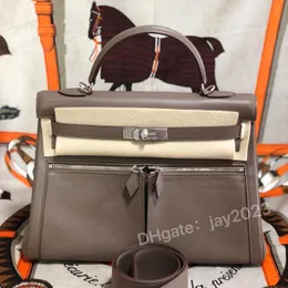 10s sacola de alta qualidade designer saco 32cm mulheres bolsa crossbody artesanal luxo designer bolsas clássico moda swift carteira de couro sac de todos feitos à mão