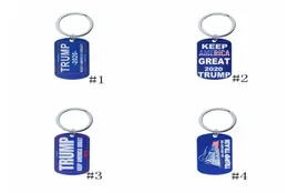 8 estilos Trump Keychains Colar Aço Inoxidável Trump Tag Keep America Great Keyring 2020 Donald Trump Train Chaveiros GGA32236415919