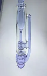 유리 수도관 및 Bongs296P7119624 용 자주색 카르타 물 담뱃대 흡연 액세서리