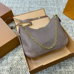 hobo läder axelväska för kvinna ny ankomst halv måne designer väska guld kedja crossbody väskor högkvalitativa lyxiga handväskor dragkedja avslappnad shopping handväska