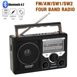 Lettori Ricevitore radio multibanda portatile Bluetooth retrò Radio Fm Sw Scheda plug-in a onde corte Lettore Mp3 disco U