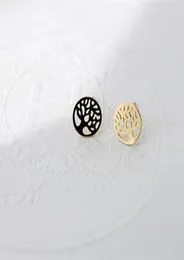 10Pair Simple Family Tree of Life Earring Round Circle Christmas Plant Tree Stud Earring Palm Prata Chakra Tree Earrings4747518