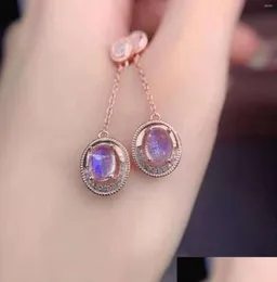 2024 Stud Earrings 14K Solid Gold Amethyt Gemstone Fine Jewelry For Women Luxury Gift 14 K Plated Ear Rings Bohemia Earing Drop De Dhgarden Dho93