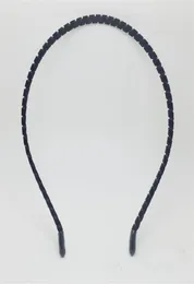 25pcs 5mm NEW Ribbon Covered flannel Metal Alice band headband hair band aliceband black6811689
