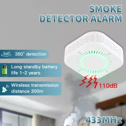 Detector Smart Smoke Alarm Home Home Comercial Sem fio Remote Alarme Sensor de incêndio Detector de fumaça