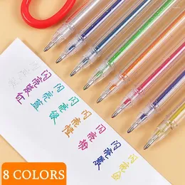 ألوان/مجموعة GLITTER GEL PEN Highlighter Marker أقلام تغيير فلاش رسم السحب مجلة DIY قرطاسية مدرسة