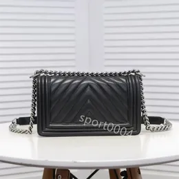 Brand caviar cowhide handbag women's shoulder bag square metal buckle letter leather messenger bag cross bags 20cm 25cm266u