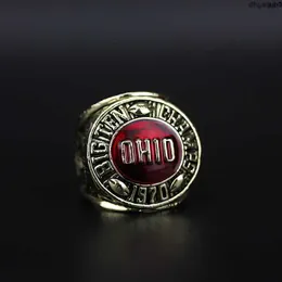 MFZ0 Designer Commemorative Ring Band Rings 1970 Ohio State University Buckeye National Football Championship Championship Ring KT21