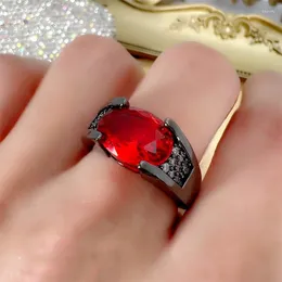 Cluster Ringe Charming Kristall Lila Rot Rechteck Ring Für Freundin Verlobung Zubehör Trendy 925 Silber Frauen Schmuck