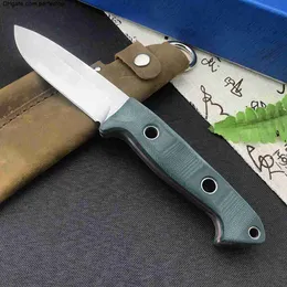 BM 162 NOWOŚĆ BUSHCRAFTER STISION BLODE Nóż S30V Satin Blade Green G10 Radzi się z użytecznością prostym noże