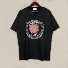 送料関税込み RHUDE×Como コットンジャージー Tシャツ DHgate.com:Rhude t shirt Mens Designer T-shirt tee workout