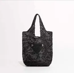 Tygväska Designer Bag Luxury Handbag Womens Card Holder Fashion Cross Body Simple Shoulder Summer Straw Bag Black Apricot Outdoor Travel Stor lyxhandväska Tote