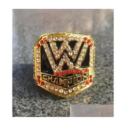 Anelli a grappolo Wrestling Federation Hall Of Fame Anello da campionato con espositore in legno Souvenir Men Fan Gift Drop Deliver all'ingrosso Dhjqv