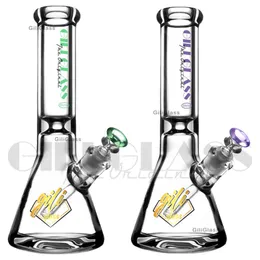 12 inches beaker bong 9mm thickness Colorful hookahs funny smoking accessories wax heady bongs quartz banger dab rig water pipe oil rigs glass pipe