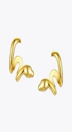 Stud ENFASHION Punk gebogene Schlange Ohr Manschette Clip auf Ohrringe für Frauen unregelmäßige Goldfarbe Ear Cuff Ohrringe Modeschmuck Geschenke E16135328