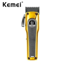 Trimmers Kemei Barber Hair Clipper Brushless Motor DLC Fade Blade Hair Trimmer Rechargeable Cordless Electric Taper Hair Cutting Machine