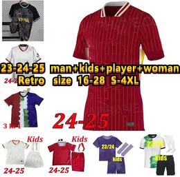 2024 2025 LVP Soccer Jerseys Szoboszlai 24 25 Live.Pool Gravenberch Luis Diaz Arnold Allister Thiago Diogo J. Football Kit Shirts Virgil Men Kids Uniform Darwin 3xl 4xl