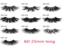 6D Natual False Eyelashes Extension Faux 3D Mink 25mm lashes Bulk 100 Volume Natural long Hair Fake Lash Makeup5515689