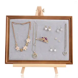 Decorative Plates Jewelry Organizer Tray Stud Boards Necklace Bracelets Rings Display Stand Versatile Multipurpose Creative Wood Po Frames