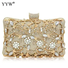 Evening Clutch Bag Party Wedding Crystal Clutches Purse Crossbody Bags for Women Luxury Chain Shoulder with Rhinestone sac 240223