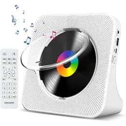 مشغل CD Desktop Player Player Qoosea Portable Bluetooth للمنزل مع مكبرات صوت HIFI مصممة مع Timer مع شاشة LCD شاشة Boombox FM Radio