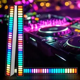 Night Lights RGB LED Strip Light Music Sound Control Pickup Rhythm Ambient Lamp Atmosphere For Bar Car Room TV Gaming Decoration
