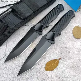 Nimravus BM 140BK Hunting Fixed Blade Knife 154cm Half-Serrated Tanto Blade Aluminium Handlar Bushcraft Combat Outdoor CampingTactical Survival Tools 3300 14850